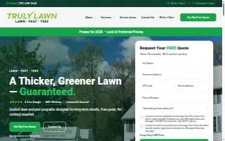 Truly Lawn of Medford website