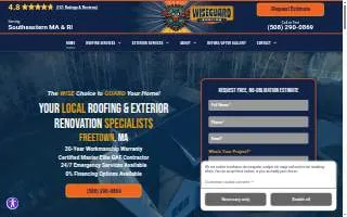 WiseGuard Roofing LLC of Taunton website