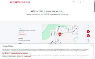 White Birch Insurance website