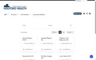 Chicopee Health Center website