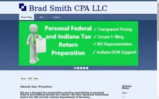 Brad Smith CPA Tax Preparation website