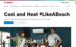 Bosch Home Comfort of Peabody website