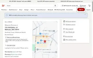 Walgreens of Methuen website