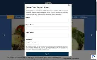 Dolphin Restaurant website