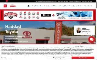 Haddad Toyota website