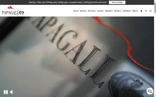 Papagallo Restaurant website