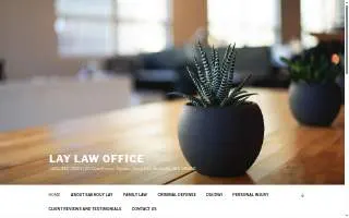 Lay Law Office website