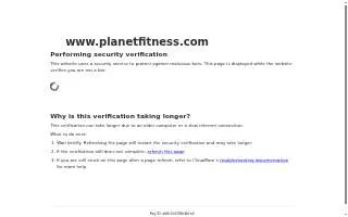 Planet Fitness of Rockville website