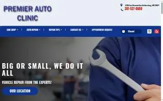 Premier Auto Clinic website