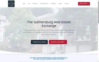 The Gaithersburg Real Estate Exchange website