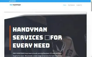 DMV Handyman Services website