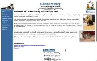 Gaithersburg Veterinary Clinic website