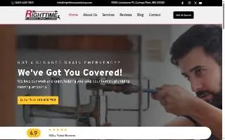 Righttime Plumbing and Drain of College Park website