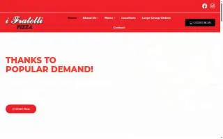 Fratelli's Italian Restaurant of Salisbury website
