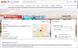 CVS Pharmacy of Salisbury website