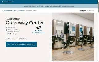 Hair Cuttery of Greenbelt website