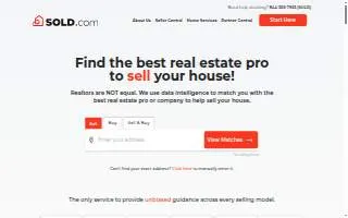 Sold 100 Real Estate, Inc. website