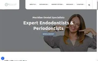 Meridian Dental Specialists of Cumberland website