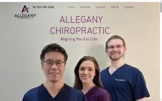 Allegany Chiropractic Center website