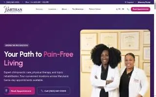 Artisan Chiropractic Clinic of Hyattsville website