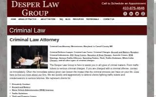 Desper Law Group of Westminster website