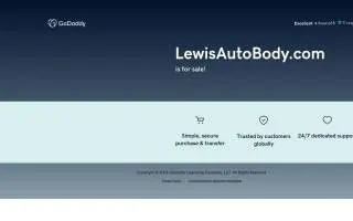 Lewis' Auto Body website