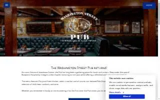 Washington Street Pub website