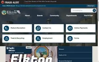 Elkton Community Center website