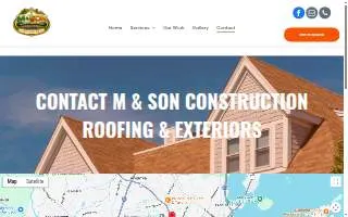 M and Son Construction. Residential and commercial of South Portland website