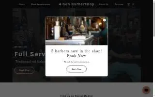 4 Gen Barbershop website