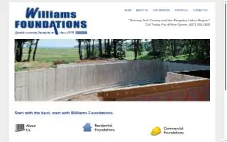 Williams Foundations Inc. website