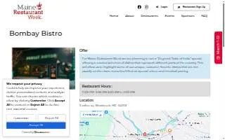 Bombay Bistro website