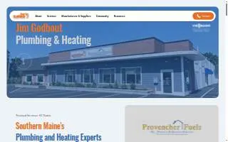 Jim Godbout Plumbing and Heating of Saco website