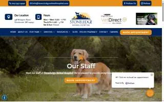 Stoneledge Animal Hospital website
