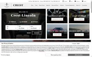 Crest Lincoln website