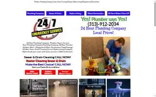 24 Hour Plumbing Company of Dearborn website