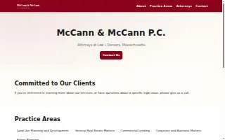 McCann Law of Livonia website