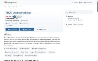 H&S Automotive of Clinton Township website