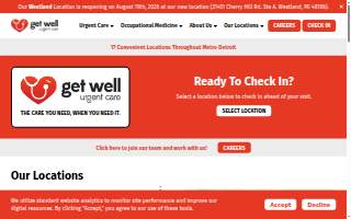 Get Well Urgent Care Of Clinton Township website