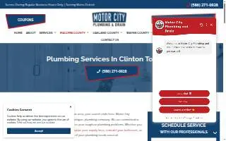 Motor City Plumbing and Drain of Clinton Township website