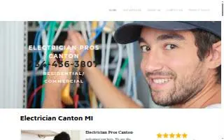 Electrician Pros Canton website