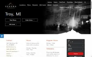 Sedona Taphouse of Troy website