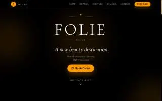 Folie Salon website