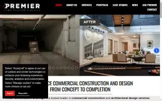 Premier Construction & Design of Farmington Hills website