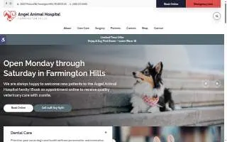 Angel Animal Hospital of Farmington Hills website