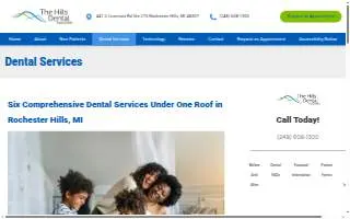 The Hills Dental Associates website