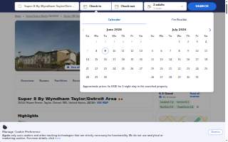 Super 8 by Wyndham Taylor/Detroit Area