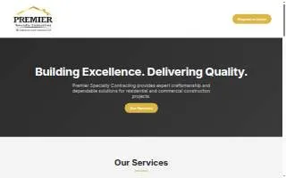 Premier Specialty Contracting website