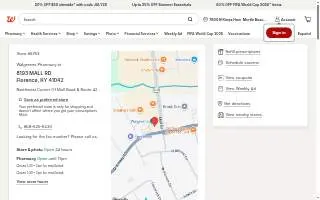 Walgreens Pharmacy of Florence website