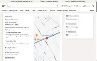 Walgreens of Florence website